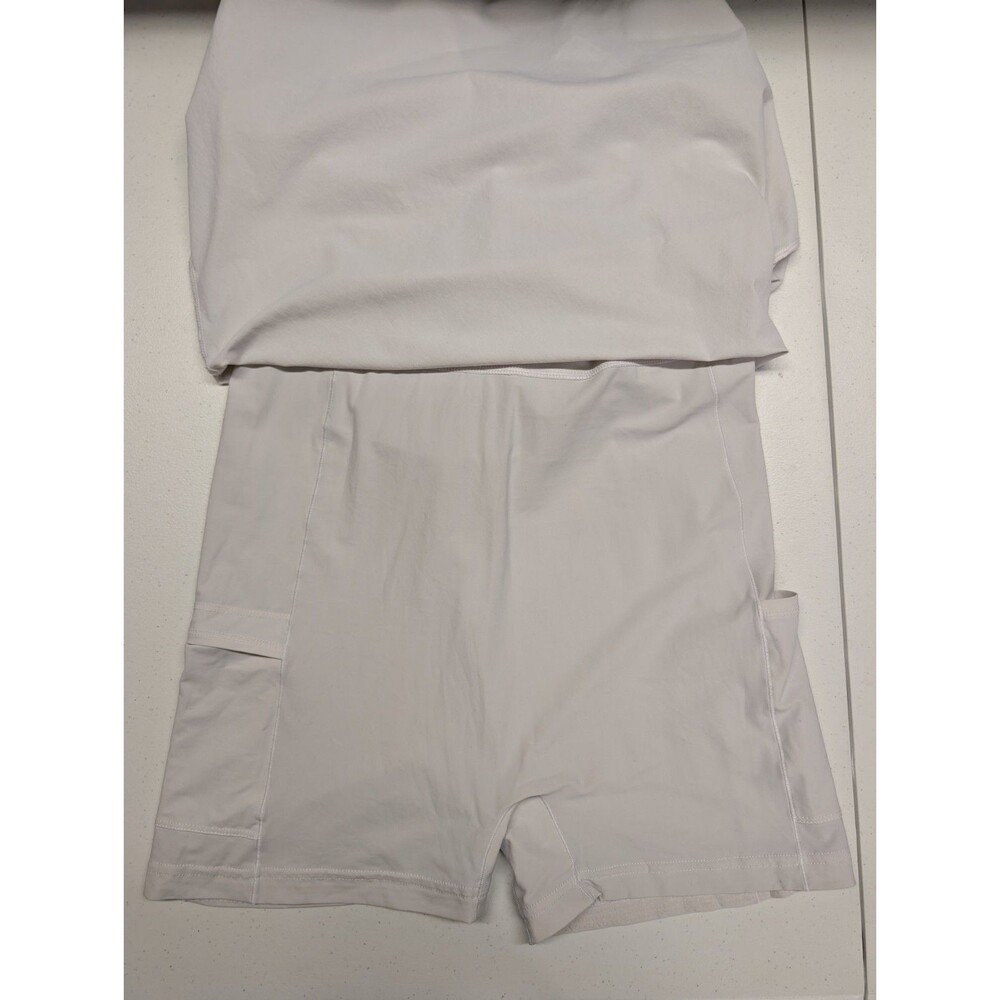 Outdoor Voices Dress Women's Med White Racerback Lined Shorts Tennis Pickleball - Picture 8 of 11